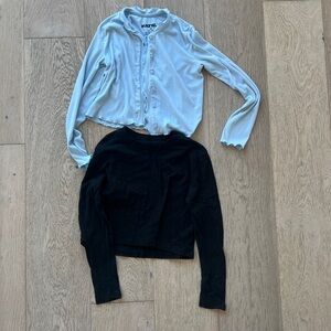 Katie J NYC Blue and Black Kids Tops